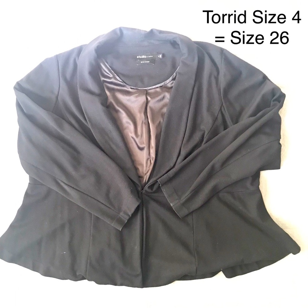 Black peplum jacket -Torrid - Size 4